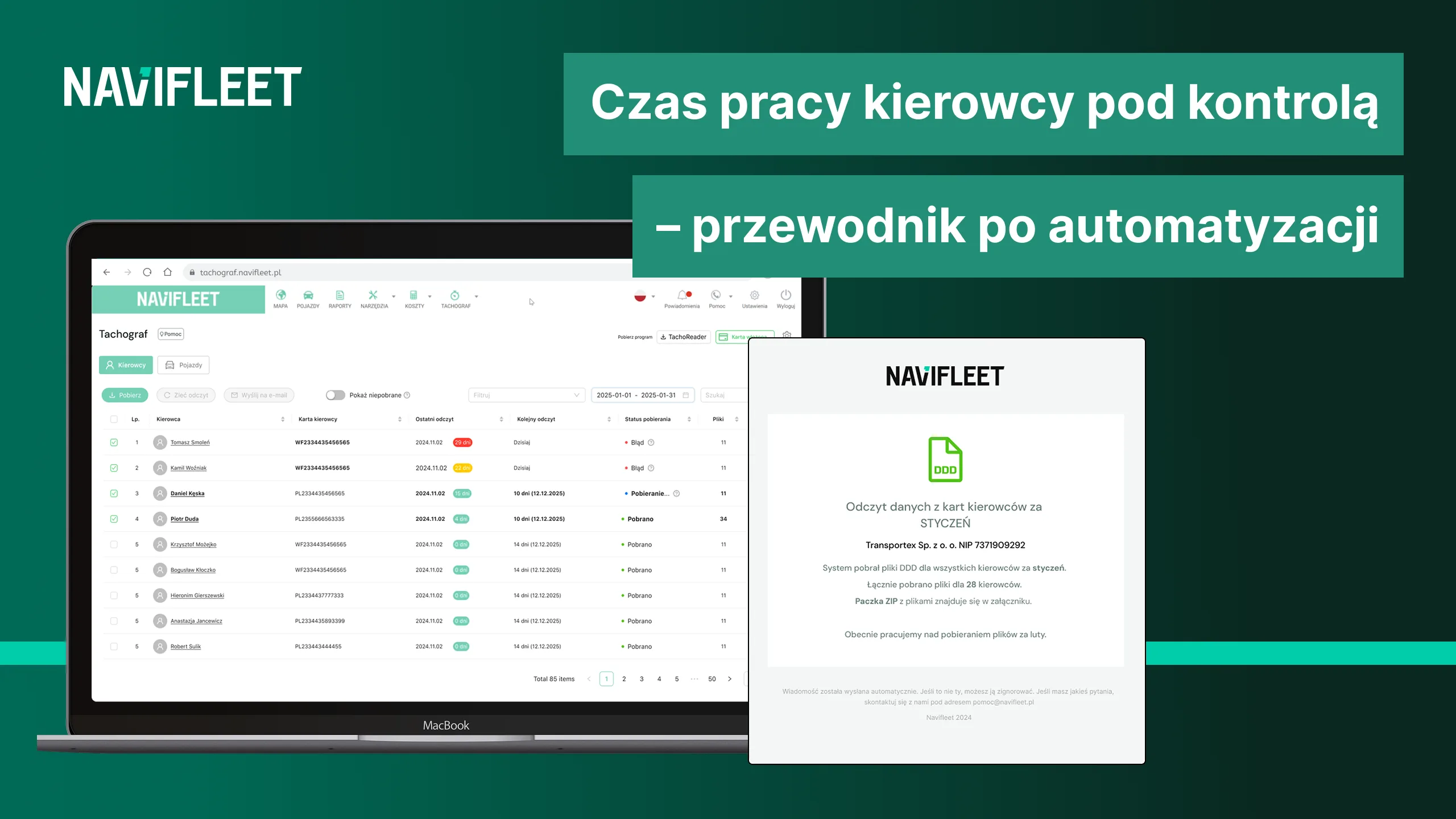 Jak usprawnić rozliczanie czasu pracy kierowców? Przewodnik po zdalnym pobieraniu danych z tachografu