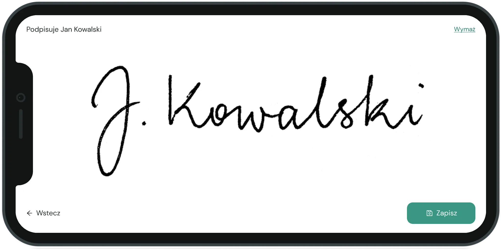 Podpisanie dokumentów – zrzut ekranu aplikacji Navifleet