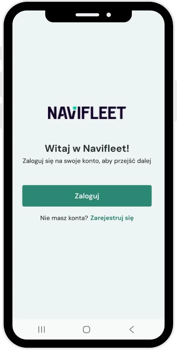 Jak zmienić hasło? – zrzut ekranu aplikacji Navifleet