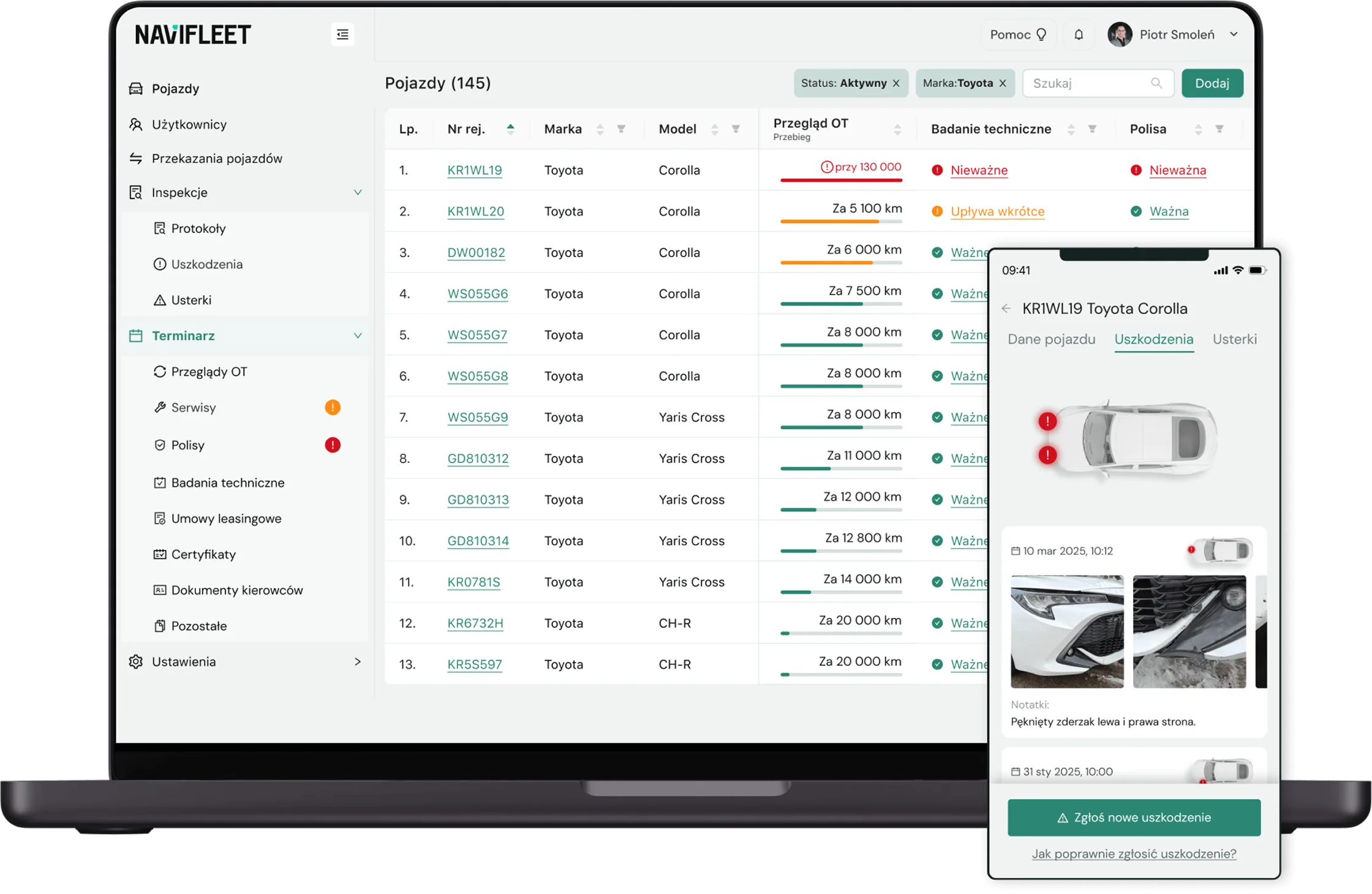 Aplikacja Navifleet Manager