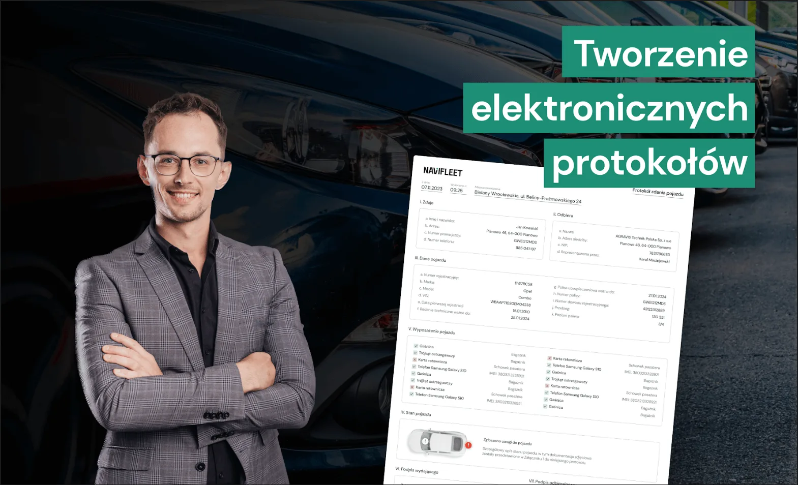 Jak stworzyć protokół przekazania pojazdu w Navifleet Manager?