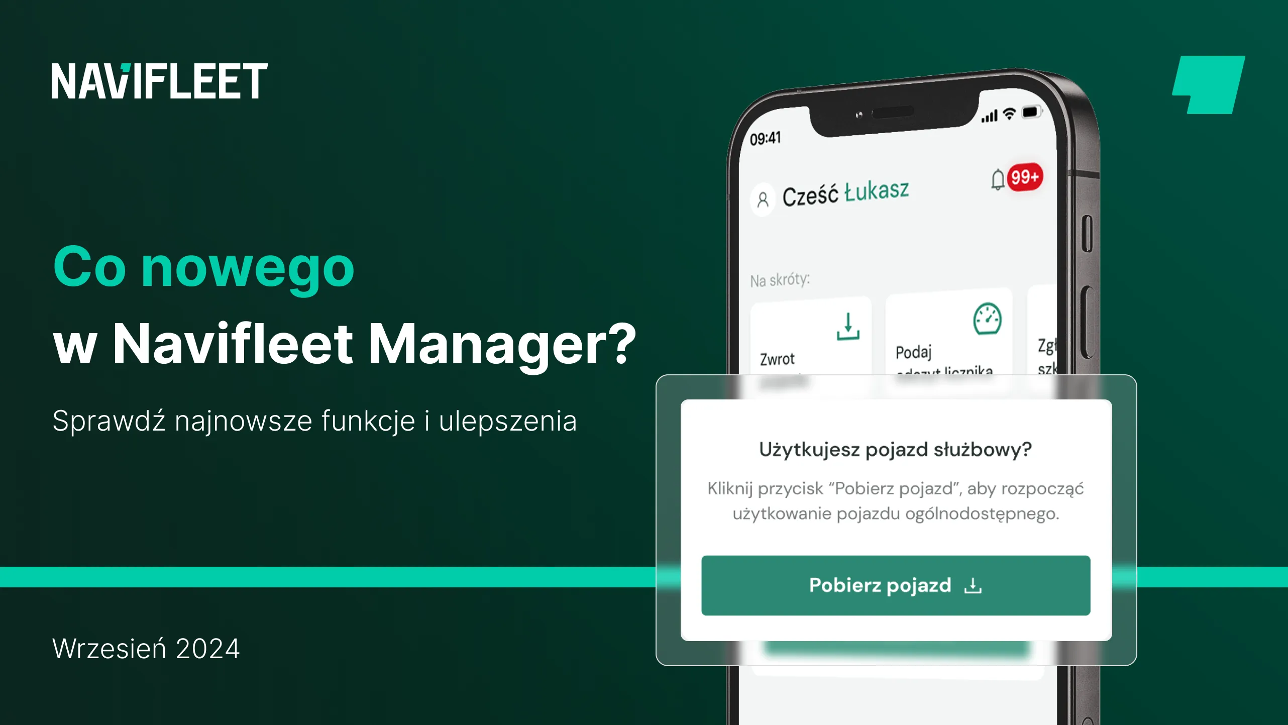 Informacje o nowych funkcjonalnościach w Navifleet Manager - Wrzesień 2024