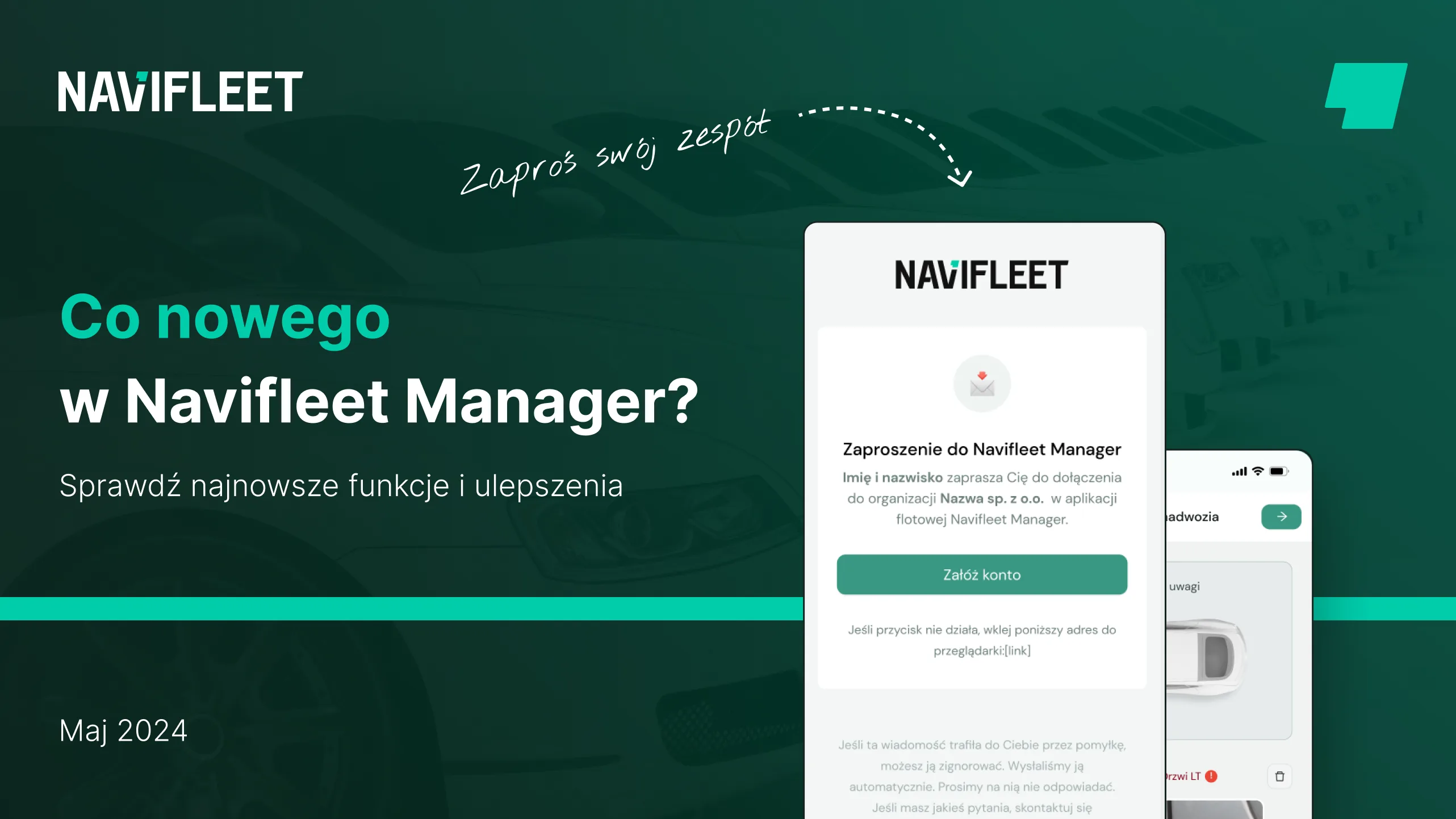 Informacje o nowych funkcjonalnościach w Navifleet Manager - Maj 2024