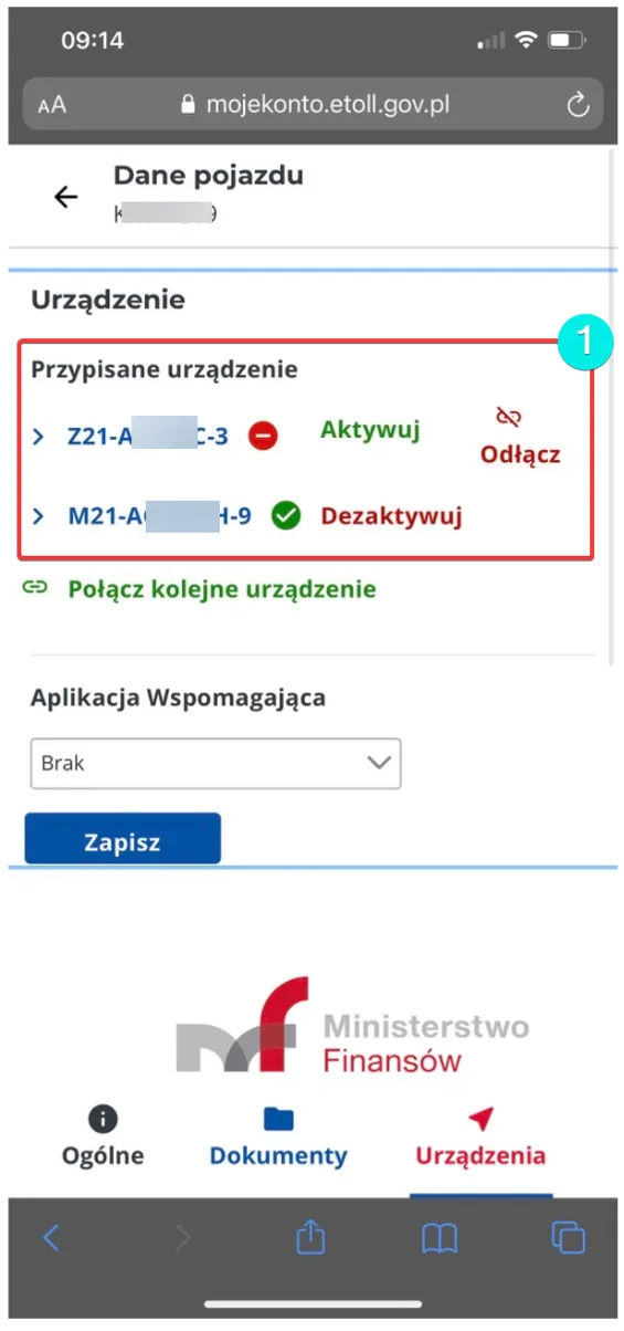 Krok 4: Aktywacja aplikacji mobilnej – zrzut ekranu aplikacji Navifleet